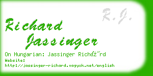 richard jassinger business card